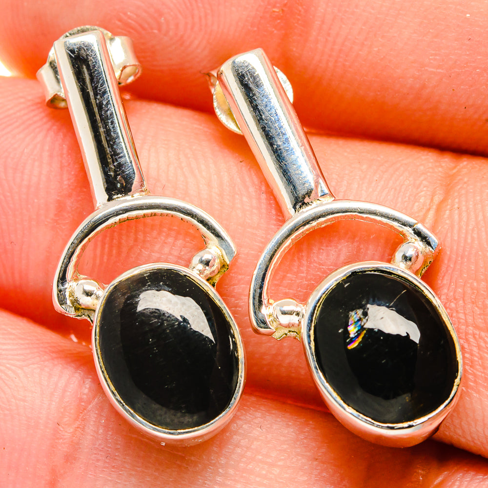 Black Onyx Earrings handcrafted by Anasilvercos - EARR422585