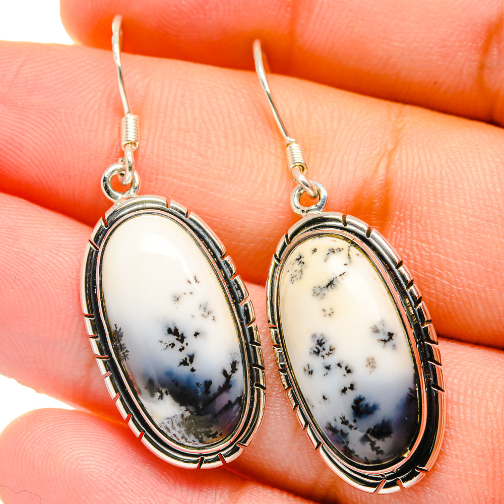 Dendritic Opal Earrings handcrafted by Anasilvercos - EARR422593