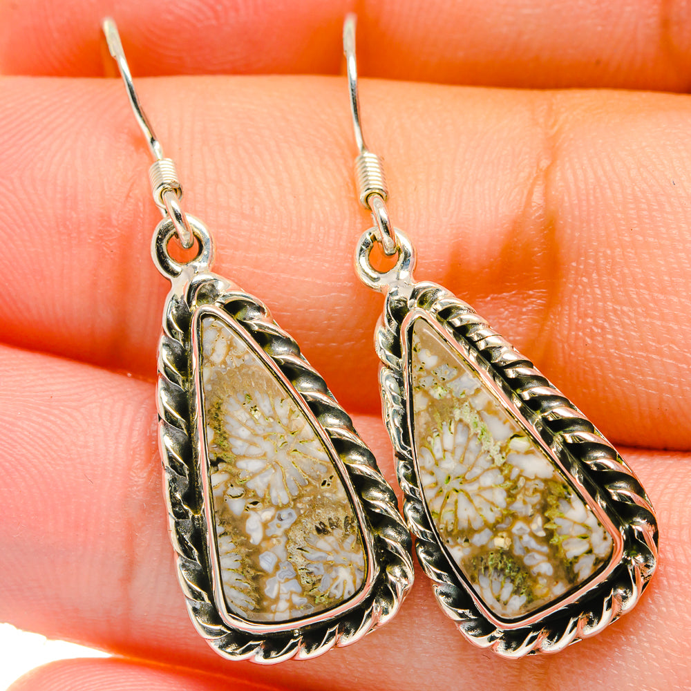 Fossil Coral Earrings handcrafted by Anasilvercos - EARR422596