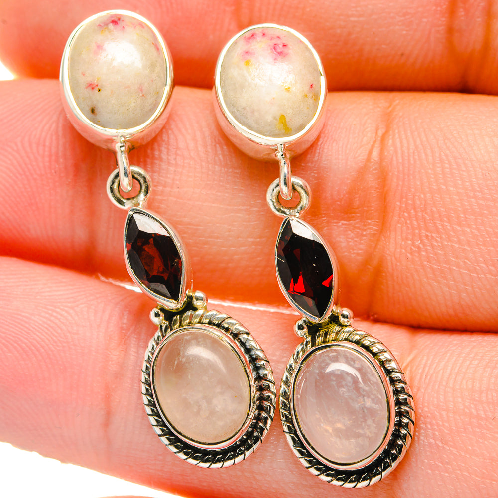 Thulite Earrings handcrafted by Anasilvercos - EARR422618