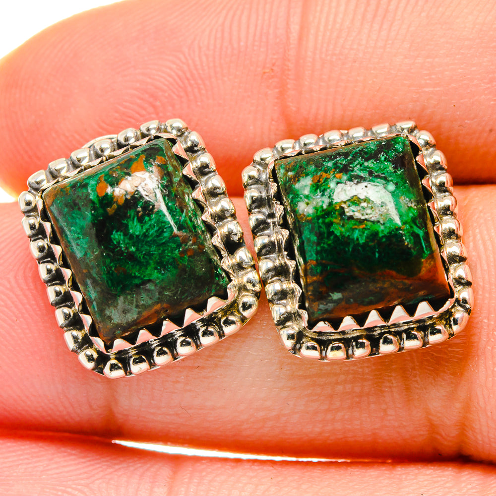Chrysocolla Earrings handcrafted by Anasilvercos - EARR422619