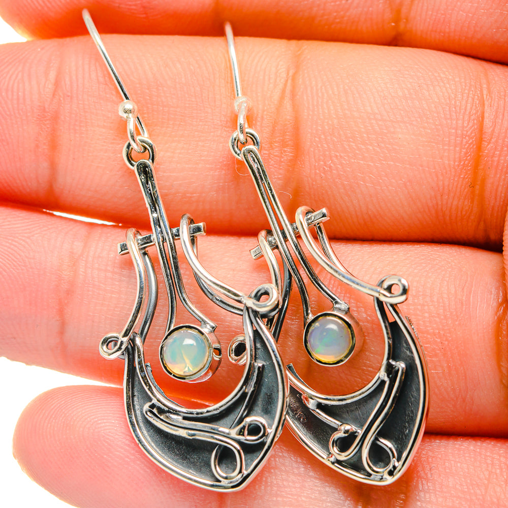 Ethiopian Opal Earrings handcrafted by Anasilvercos - EARR422621