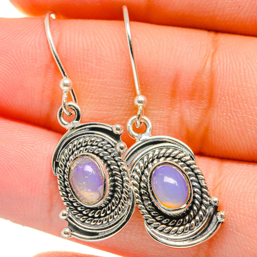 Ethiopian Opal Earrings handcrafted by Anasilvercos - EARR422624