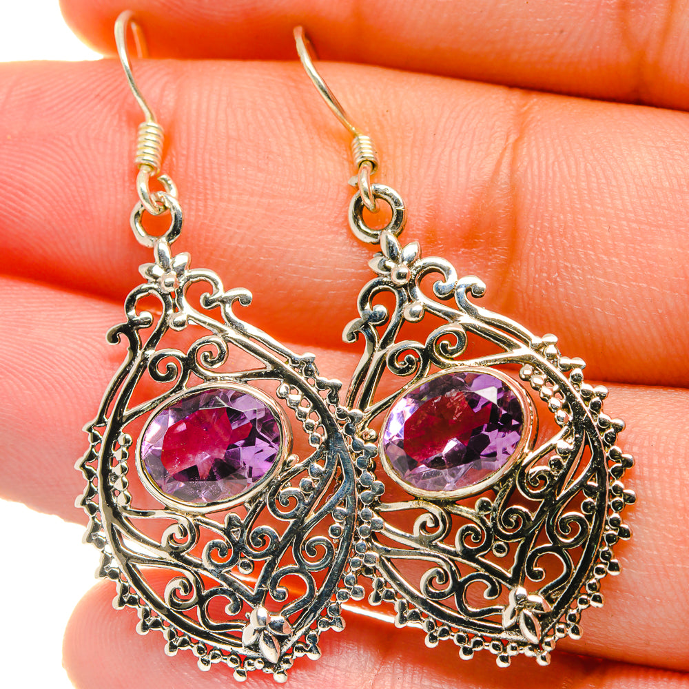Amethyst Earrings handcrafted by Anasilvercos - EARR422625