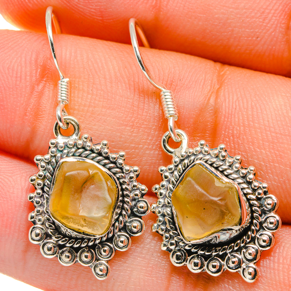 Libyan Glass Earrings handcrafted by Anasilvercos - EARR422628