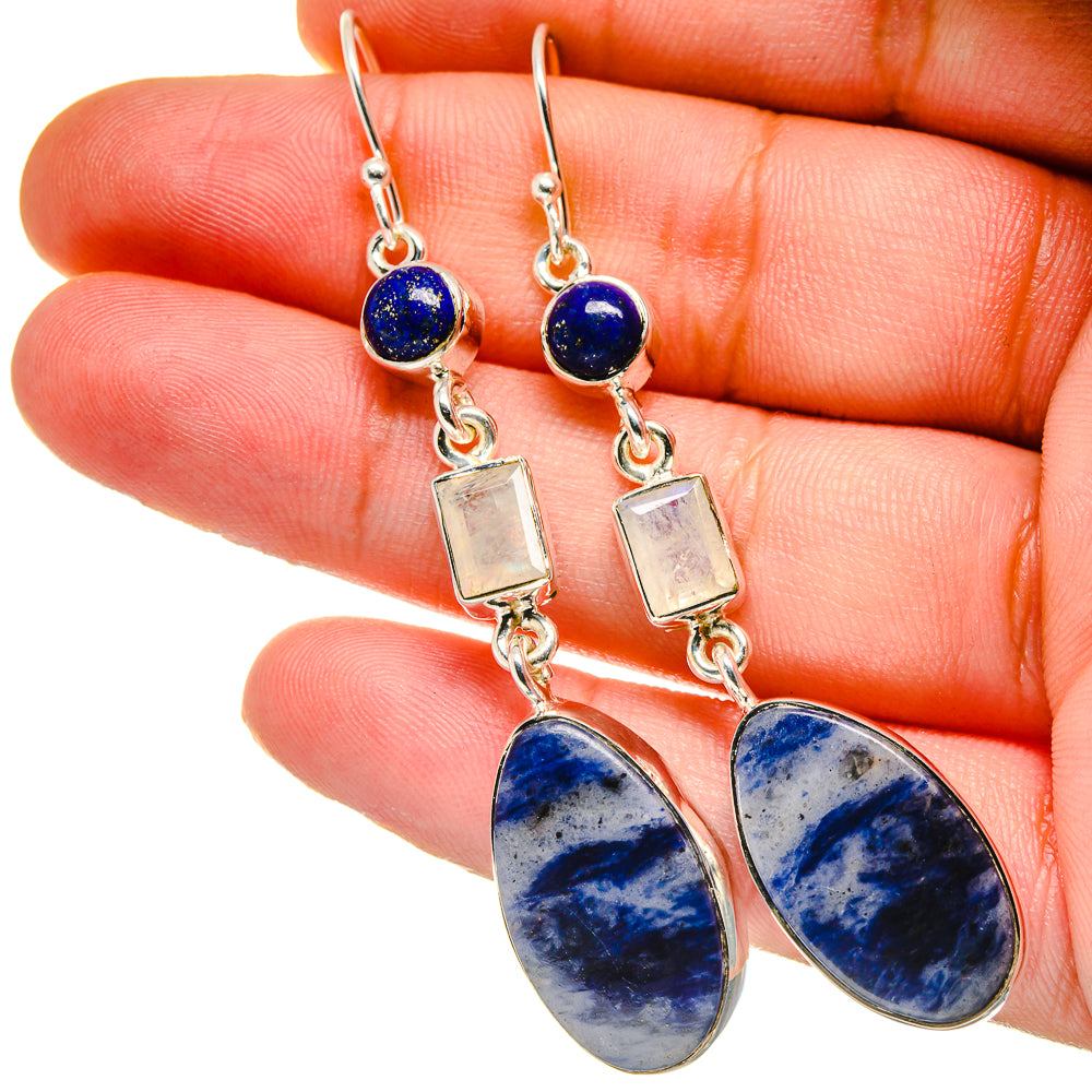 Sodalite Earrings handcrafted by Anasilvercos - EARR422633