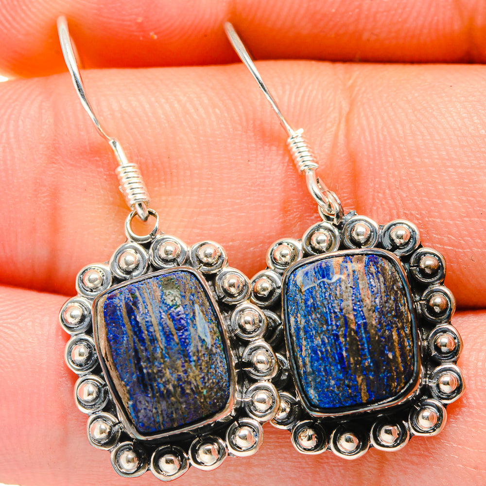 Azurite Earrings handcrafted by Anasilvercos - EARR422636