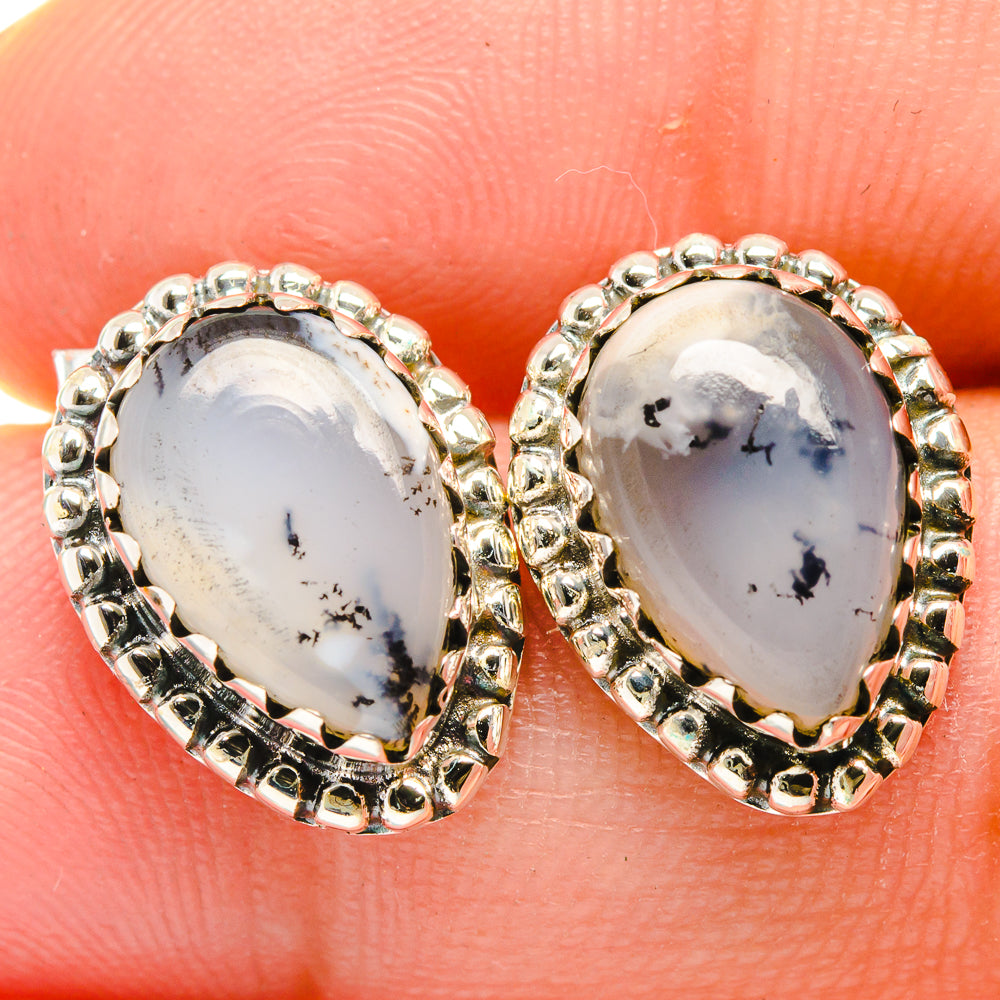 Dendritic Opal Earrings handcrafted by Anasilvercos - EARR422642