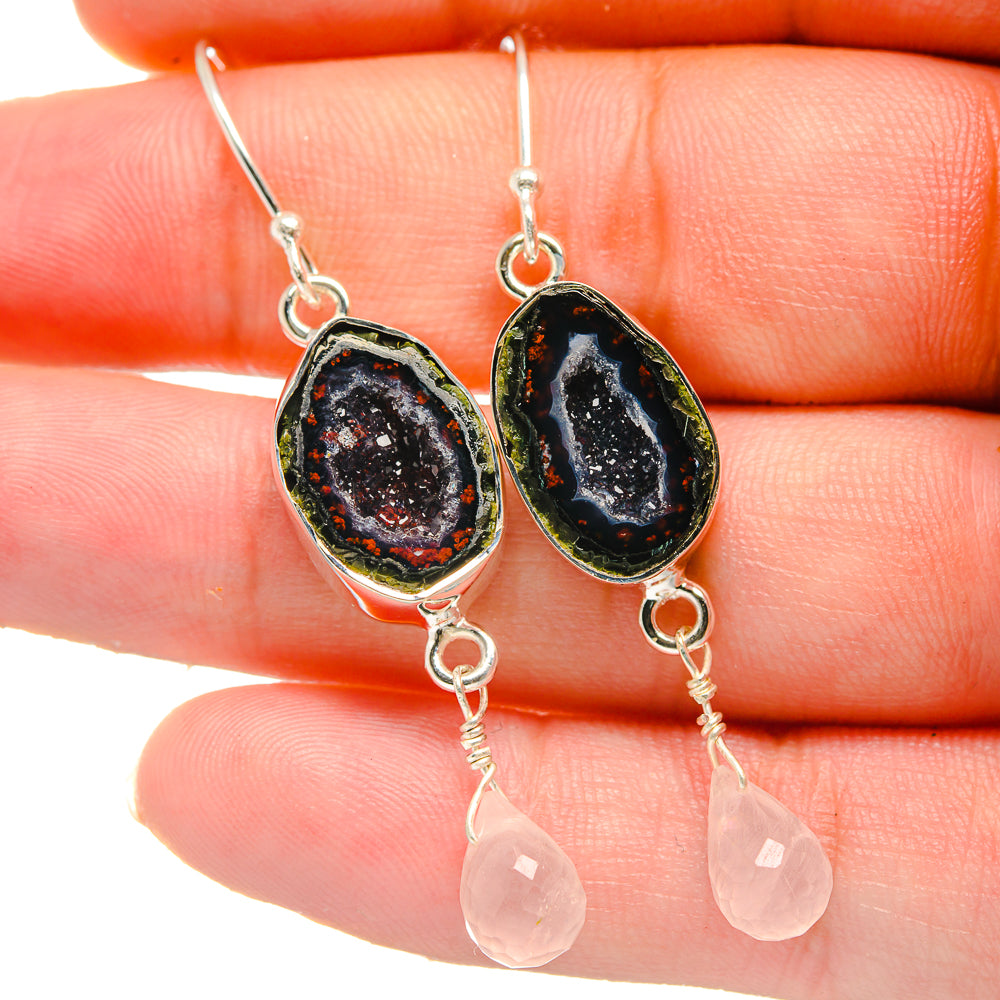 Coconut Geode Druzy Earrings handcrafted by Anasilvercos - EARR422643