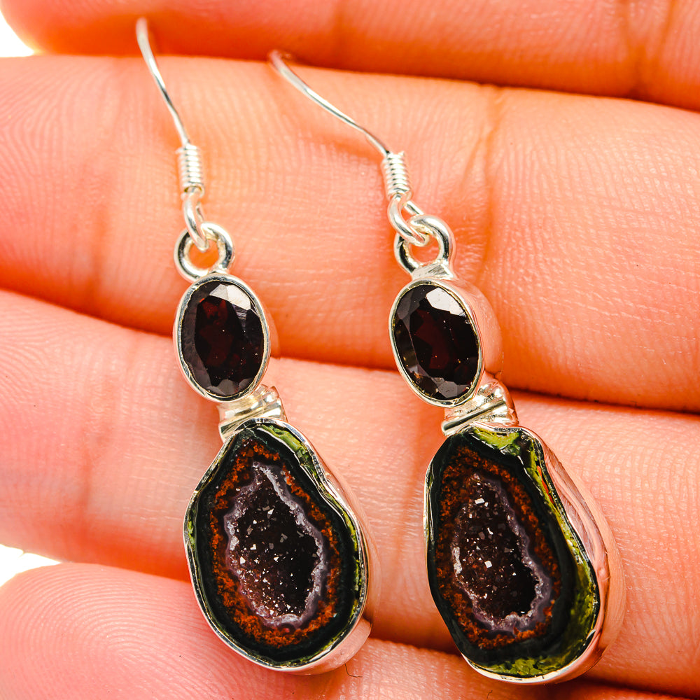Coconut Geode Druzy Earrings handcrafted by Anasilvercos - EARR422657