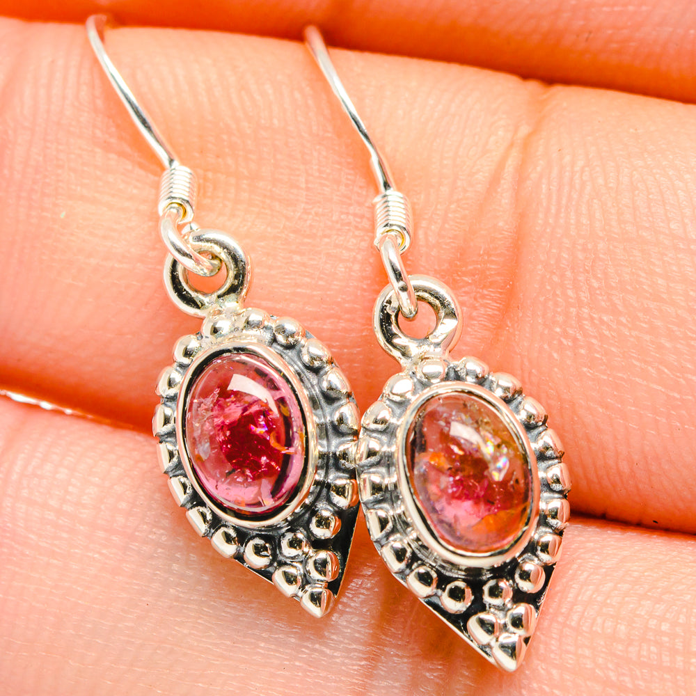 Pink Tourmaline Earrings handcrafted by Anasilvercos - EARR422666