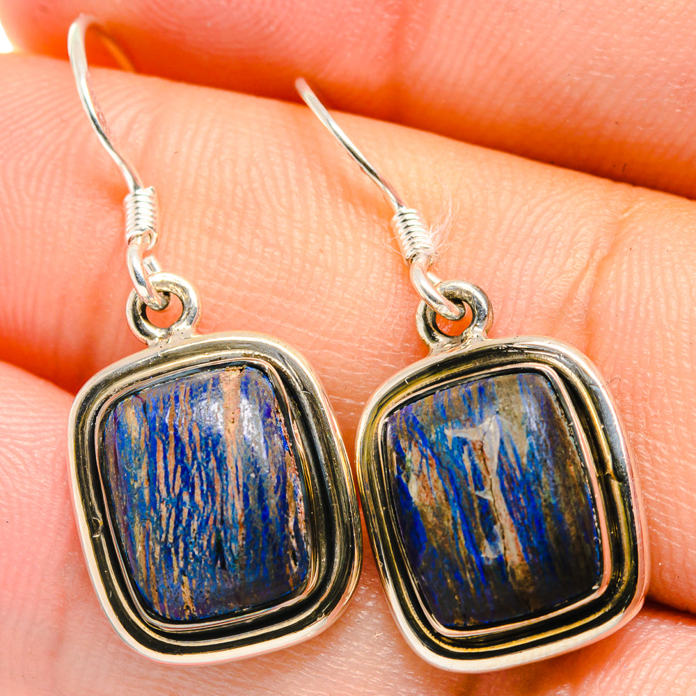 Azurite Earrings handcrafted by Anasilvercos - EARR422667