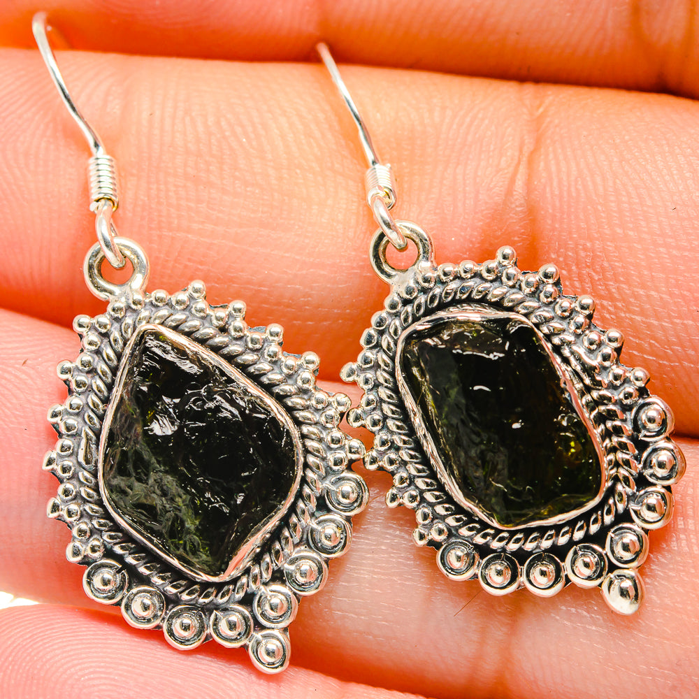 Chrome Diopside Earrings handcrafted by Anasilvercos - EARR422668