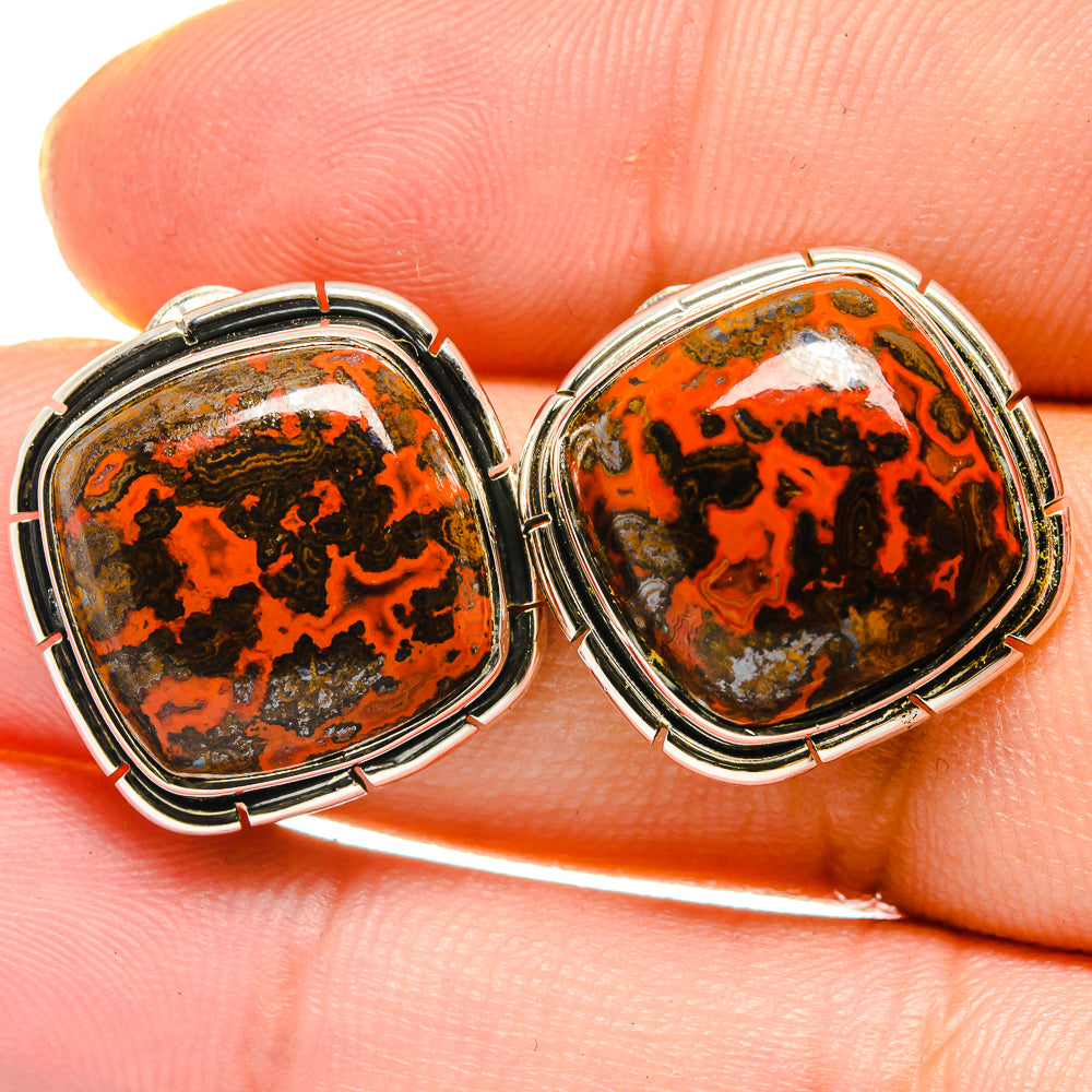 Moroccan Agate Earrings handcrafted by Anasilvercos - EARR422670