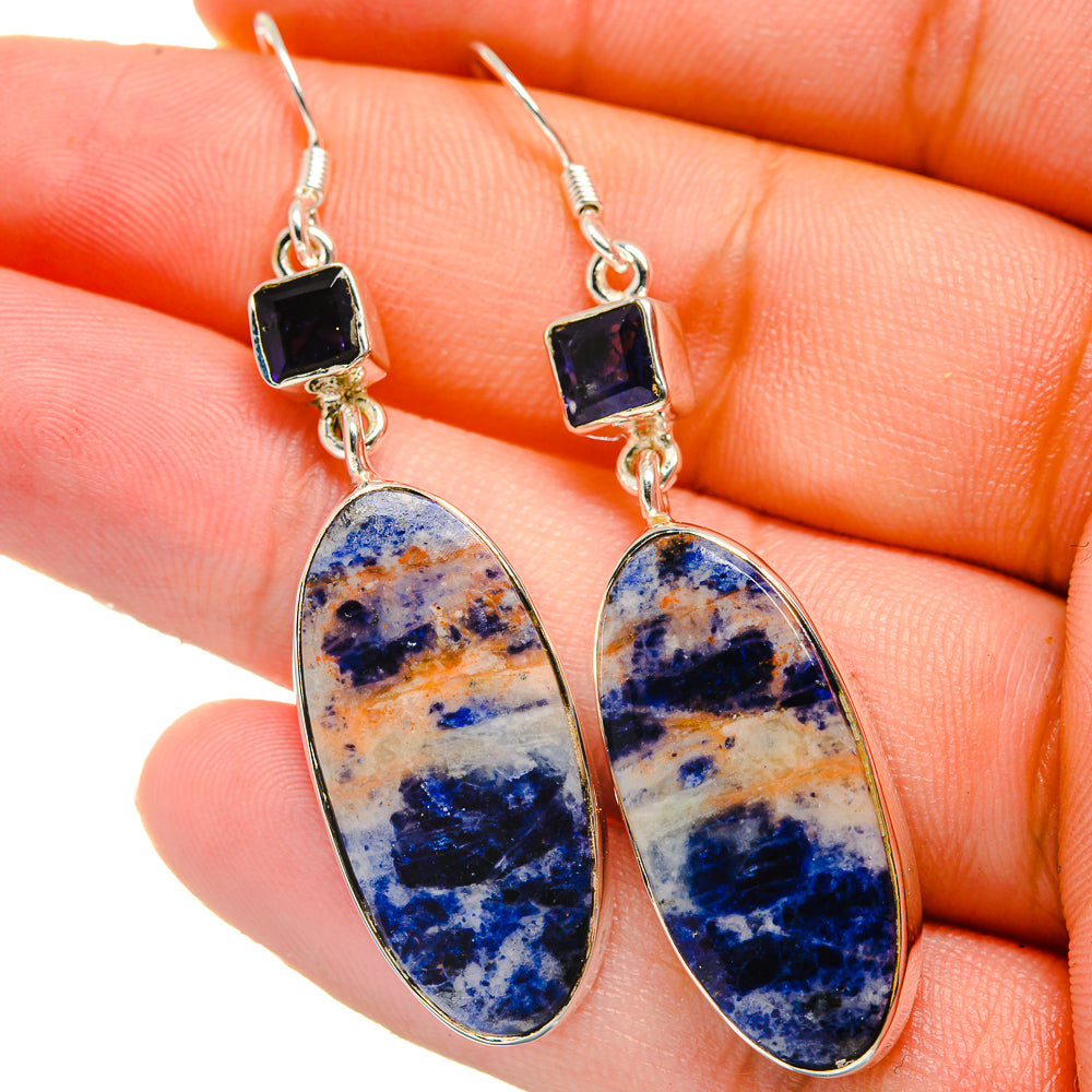 Sodalite Earrings handcrafted by Anasilvercos - EARR422674