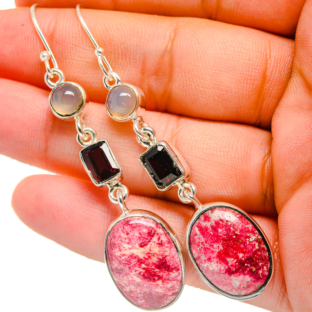 Thulite Earrings handcrafted by Anasilvercos - EARR422676