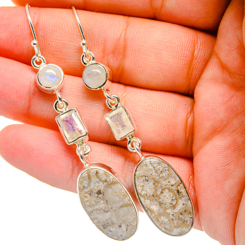 Fossil Coral Earrings handcrafted by Anasilvercos - EARR422678