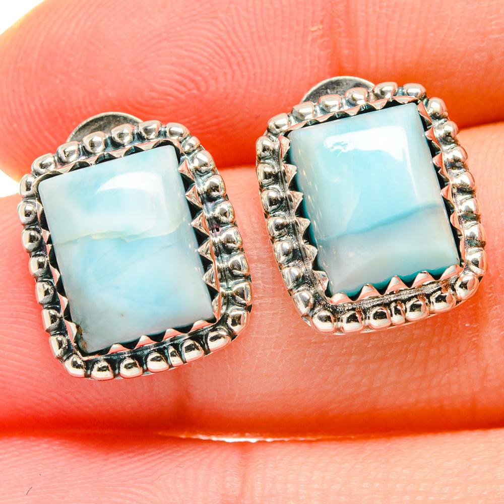 Larimar Earrings handcrafted by Anasilvercos - EARR422688