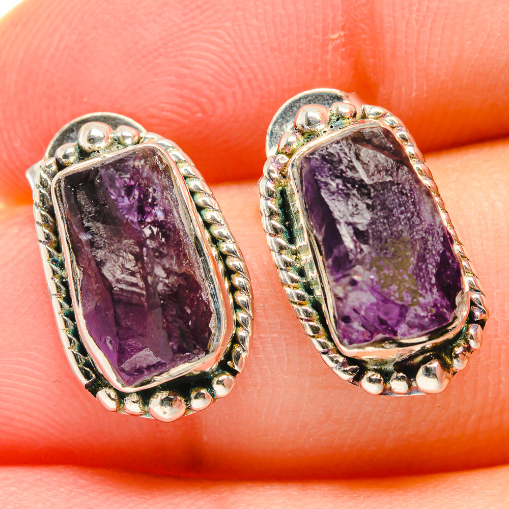 Amethyst Earrings handcrafted by Anasilvercos - EARR422692