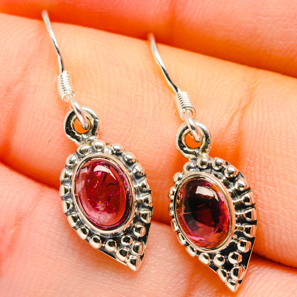 Pink Tourmaline Earrings handcrafted by Anasilvercos - EARR422696
