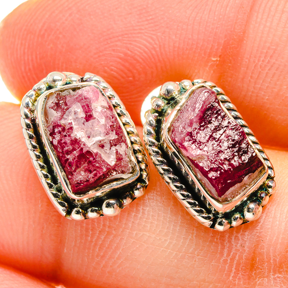 Pink Tourmaline Earrings handcrafted by Anasilvercos - EARR422720