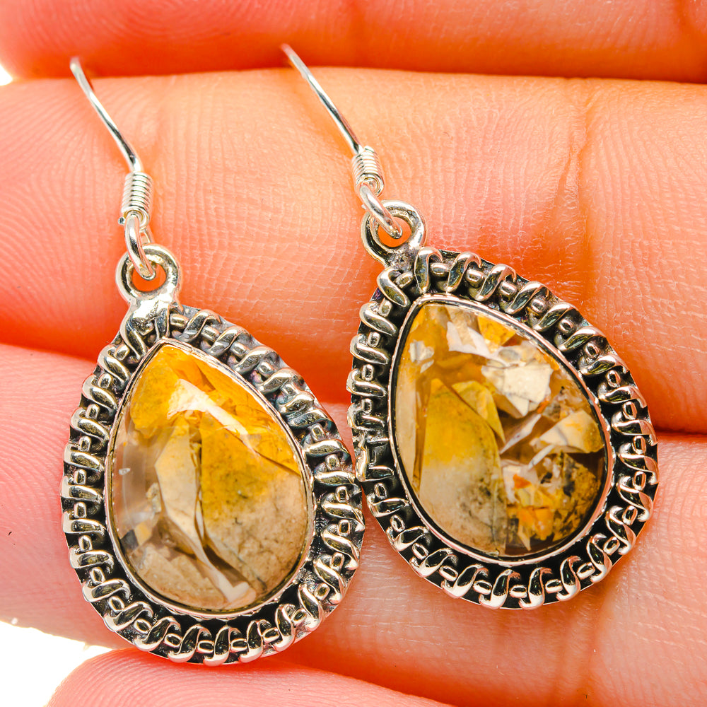Brecciated Mookaite Earrings handcrafted by Anasilvercos - EARR422727