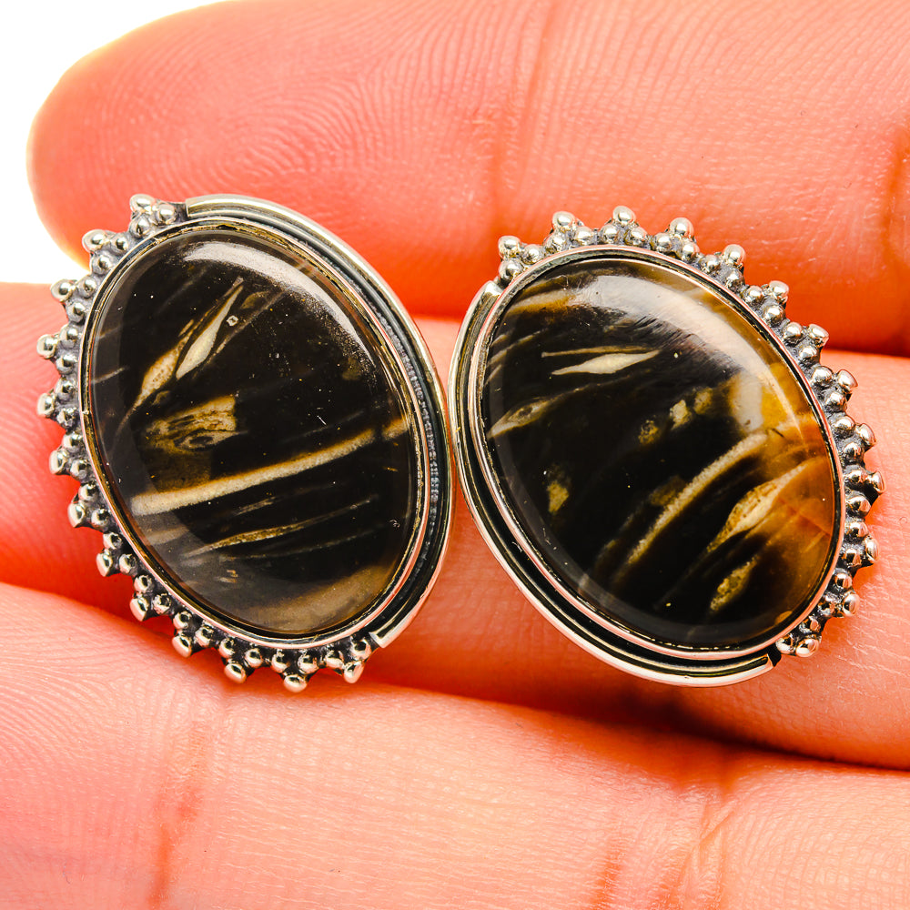 Turkish Tube Agate Earrings handcrafted by Anasilvercos - EARR422737