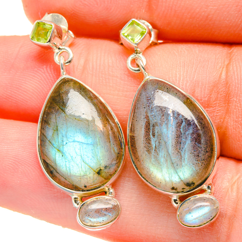 Labradorite Earrings handcrafted by Anasilvercos - EARR422752