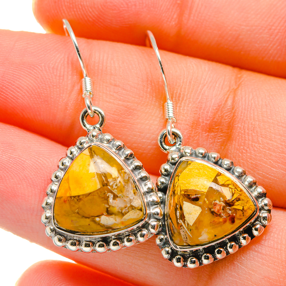 Brecciated Mookaite Earrings handcrafted by Anasilvercos - EARR422757