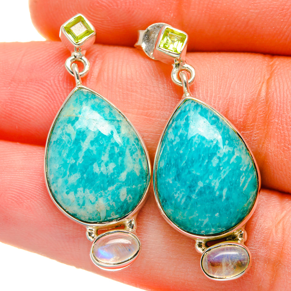 Amazonite Earrings handcrafted by Anasilvercos - EARR422779