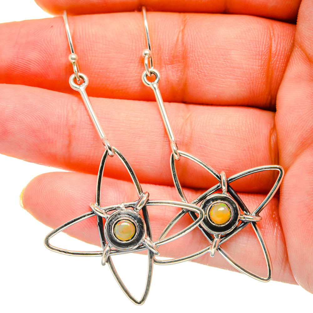 Ethiopian Opal Earrings handcrafted by Anasilvercos - EARR422781