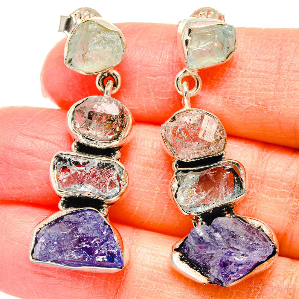 Tanzanite Earrings handcrafted by Anasilvercos - EARR422784