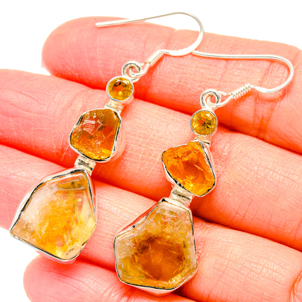 Citrine Earrings handcrafted by Anasilvercos - EARR422785