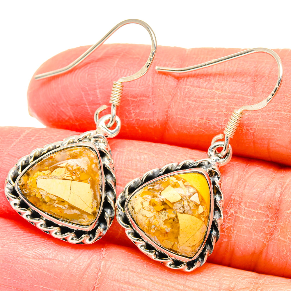 Brecciated Mookaite Earrings handcrafted by Anasilvercos - EARR422808