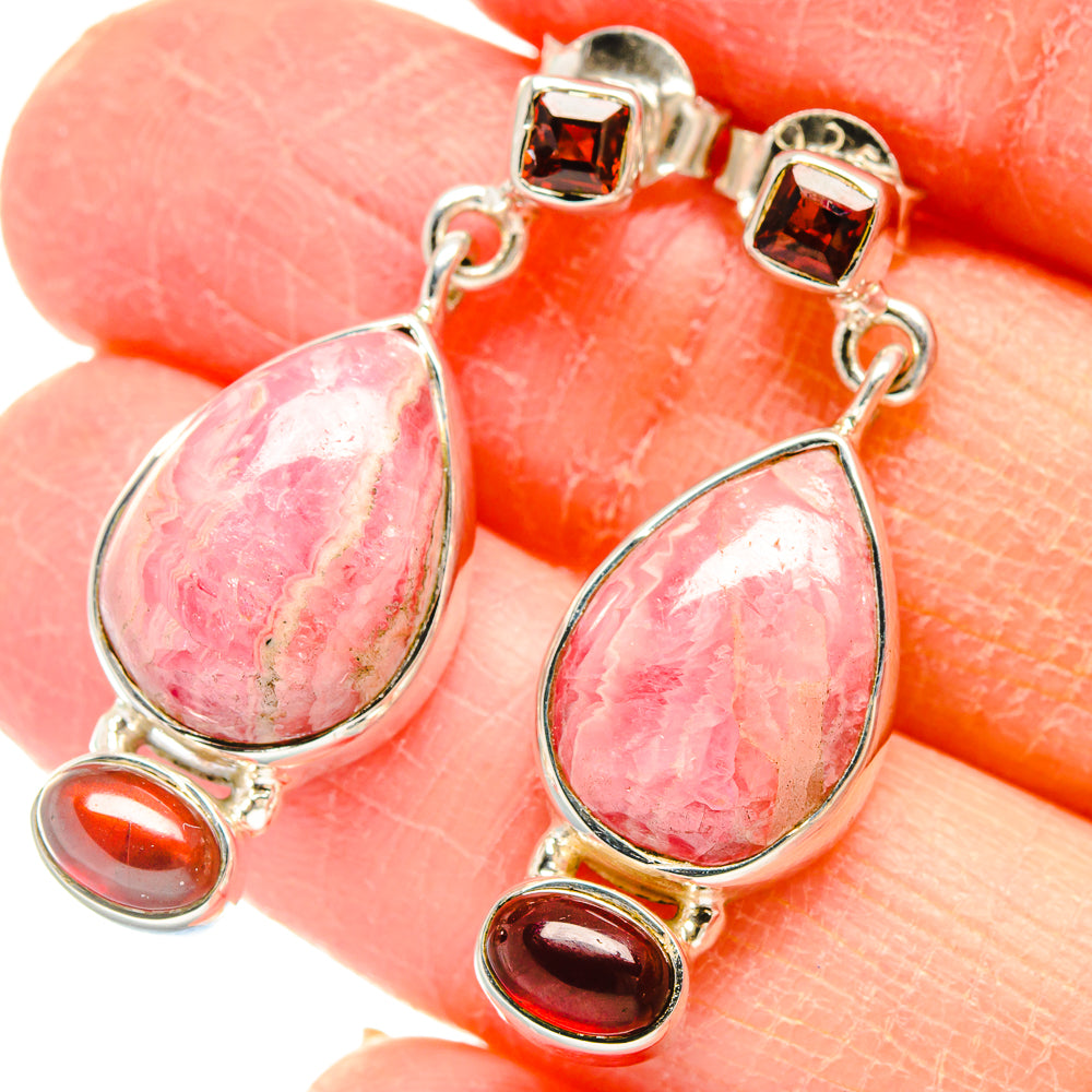 Rhodochrosite Earrings handcrafted by Anasilvercos - EARR422814