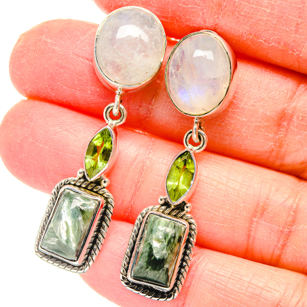 Seraphinite Earrings handcrafted by Anasilvercos - EARR422827