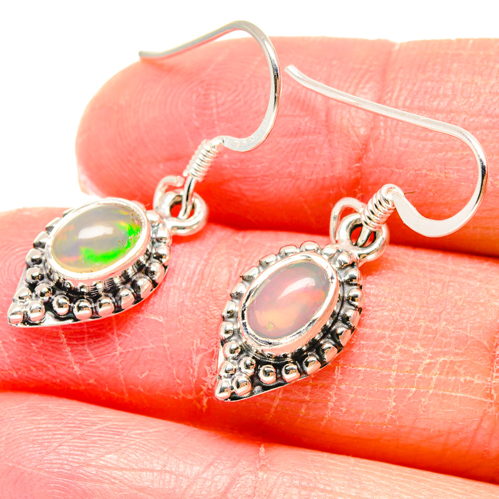Ethiopian Opal Earrings handcrafted by Anasilvercos - EARR422838