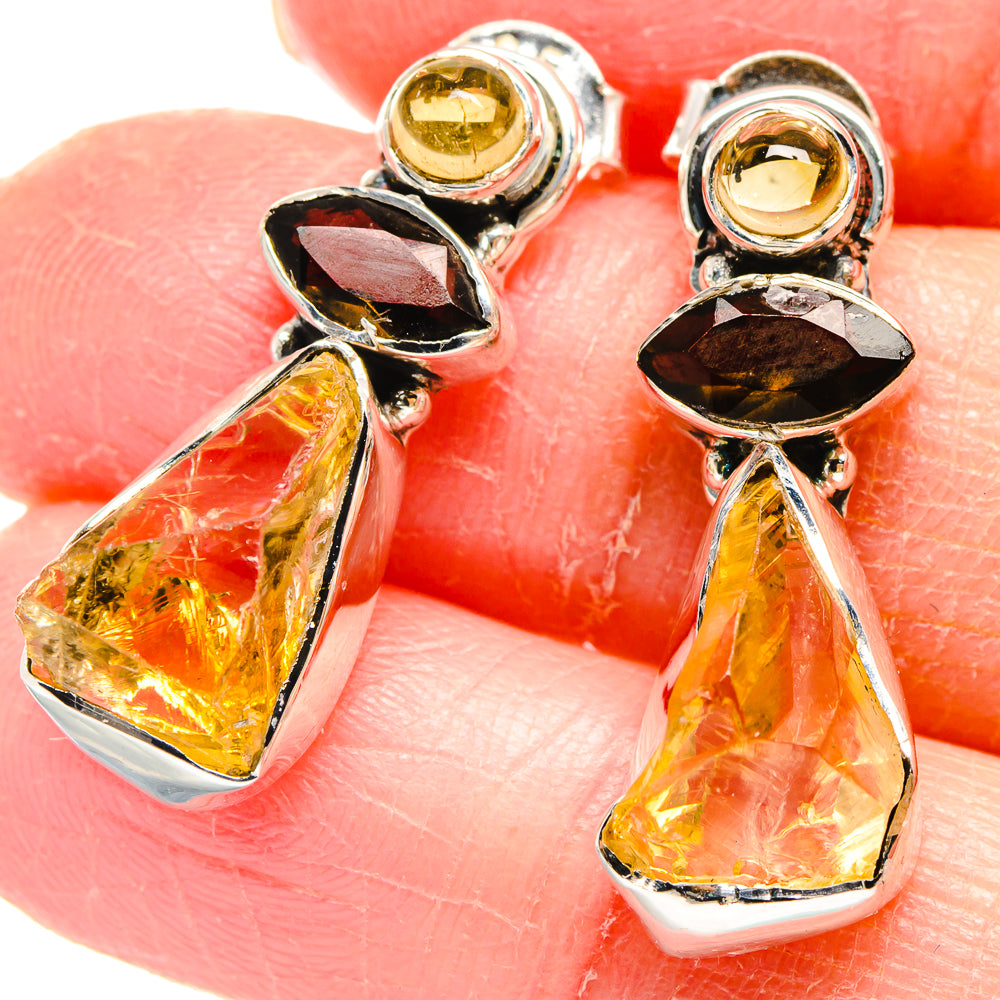 Citrine Earrings handcrafted by Anasilvercos - EARR422841