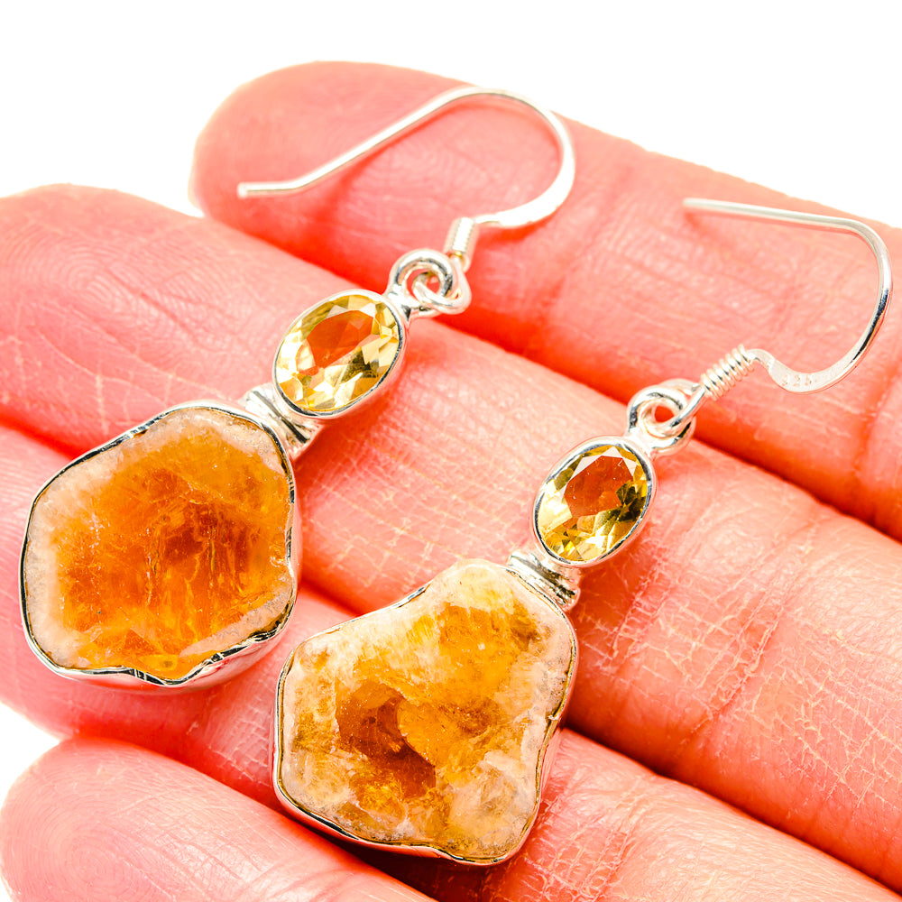 Citrine Earrings handcrafted by Anasilvercos - EARR422845