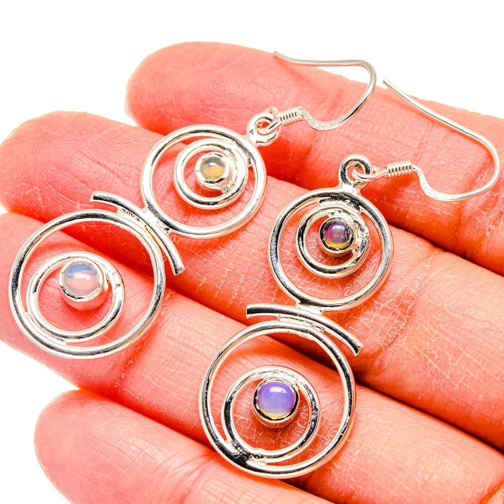 Ethiopian Opal Earrings handcrafted by Anasilvercos - EARR422849