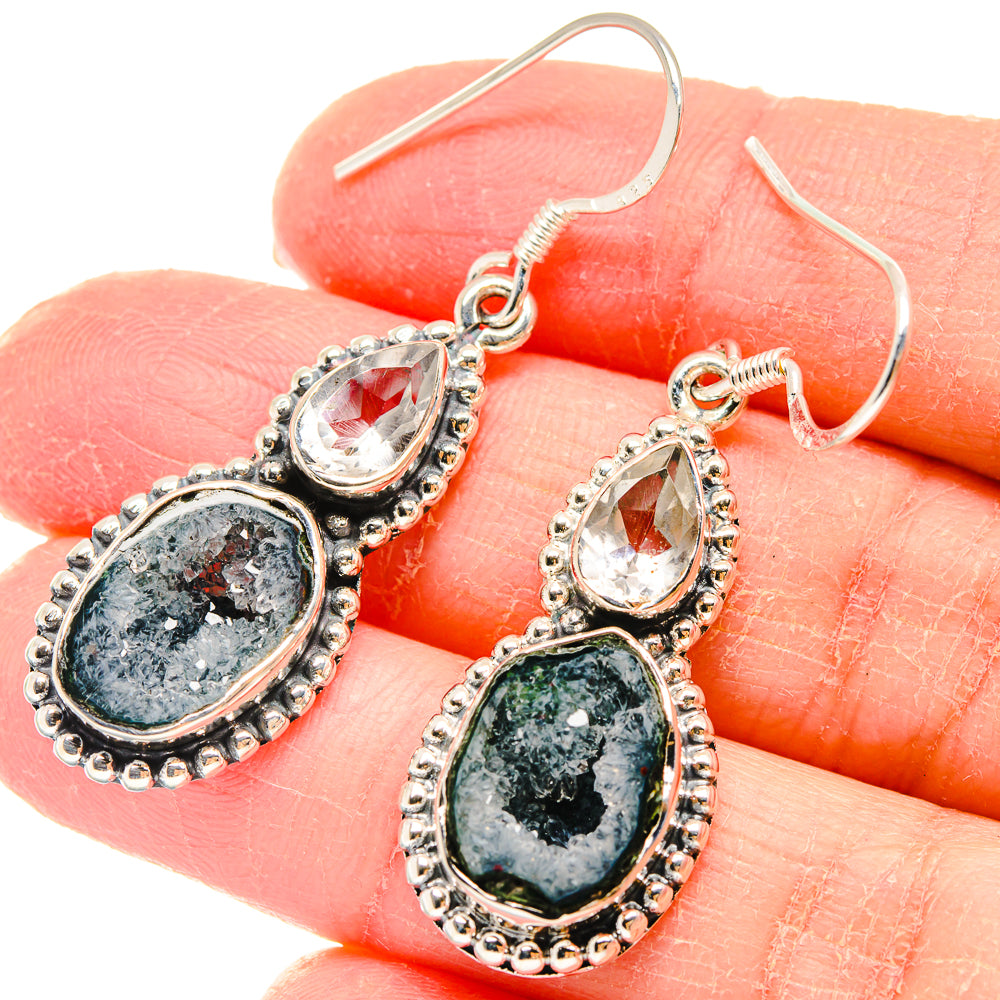 Coconut Geode Slice Earrings handcrafted by Anasilvercos - EARR422862