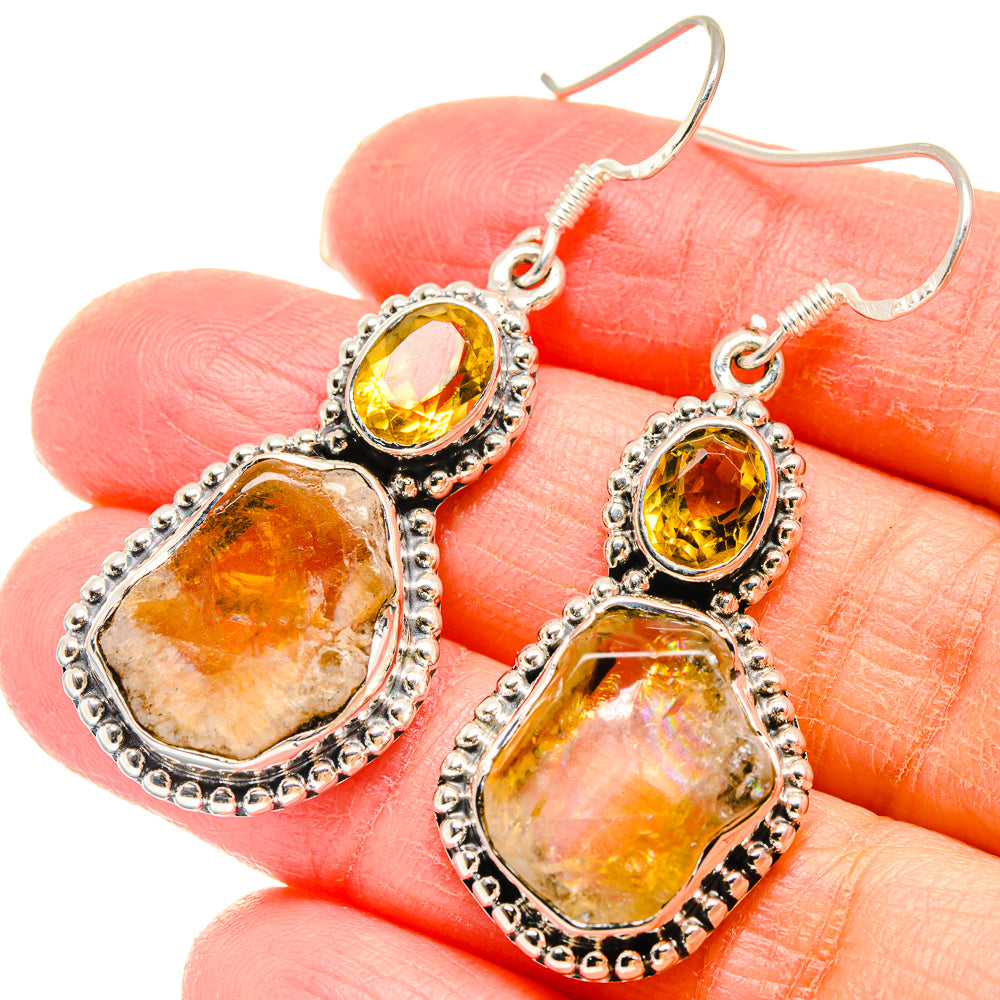 Citrine Earrings handcrafted by Anasilvercos - EARR422868