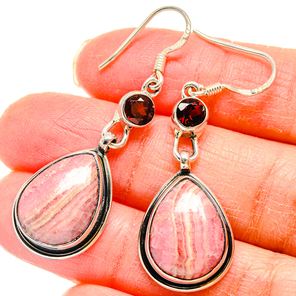 Rhodochrosite Earrings handcrafted by Anasilvercos - EARR422871