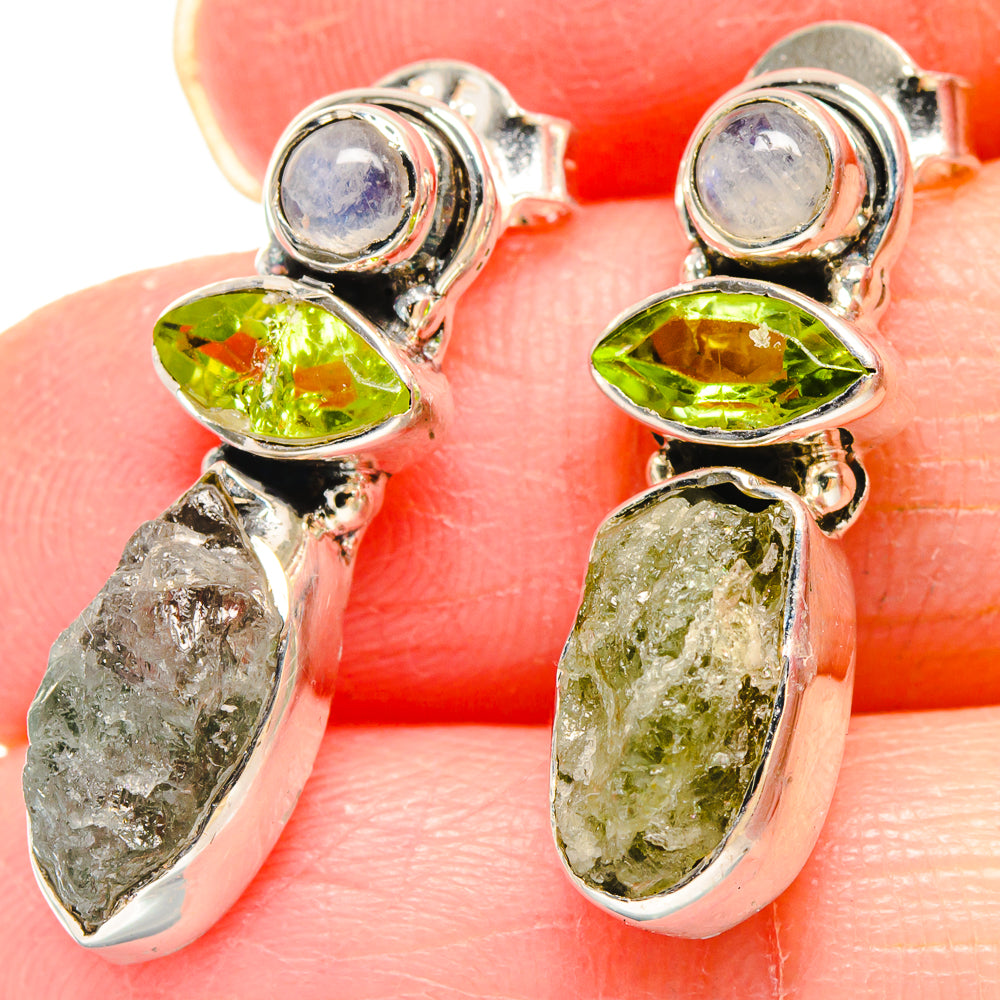 Green Amethyst Earrings handcrafted by Anasilvercos - EARR422872