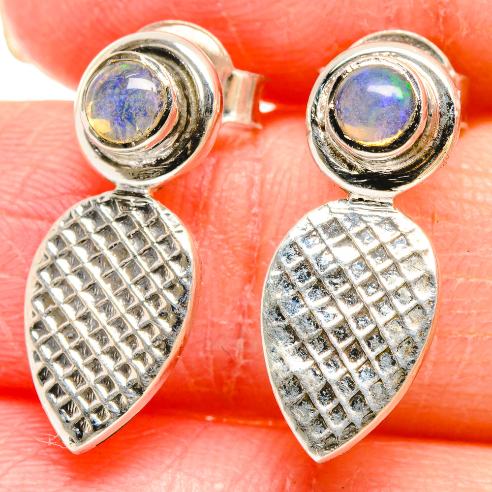 Ethiopian Opal Earrings handcrafted by Anasilvercos - EARR422879