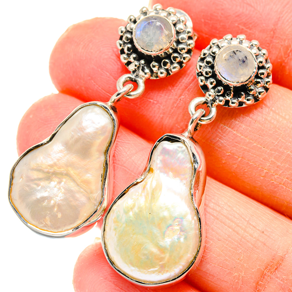 Mother Of Pearl Earrings handcrafted by Anasilvercos - EARR422891