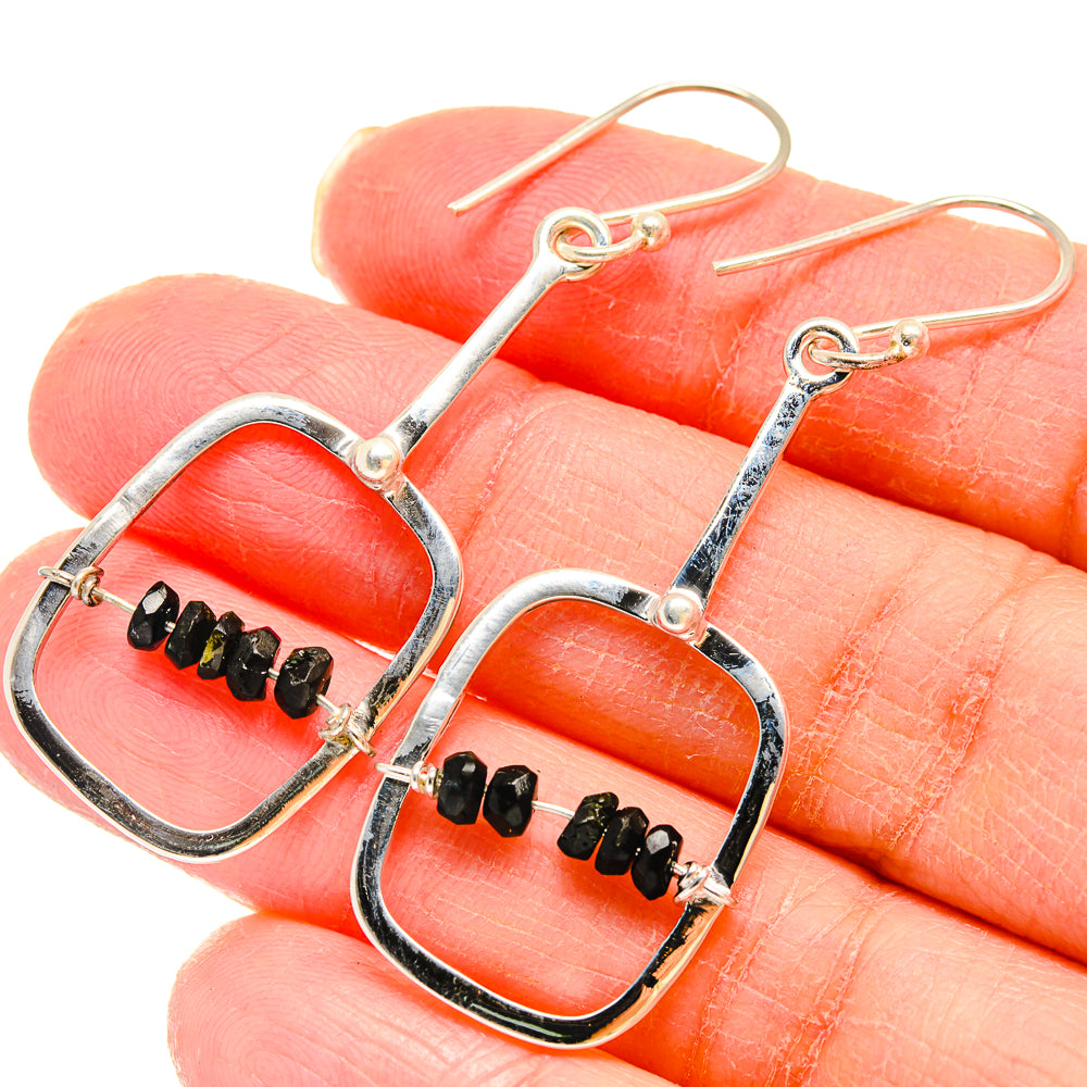 Black Tourmaline Earrings handcrafted by Anasilvercos - EARR422892
