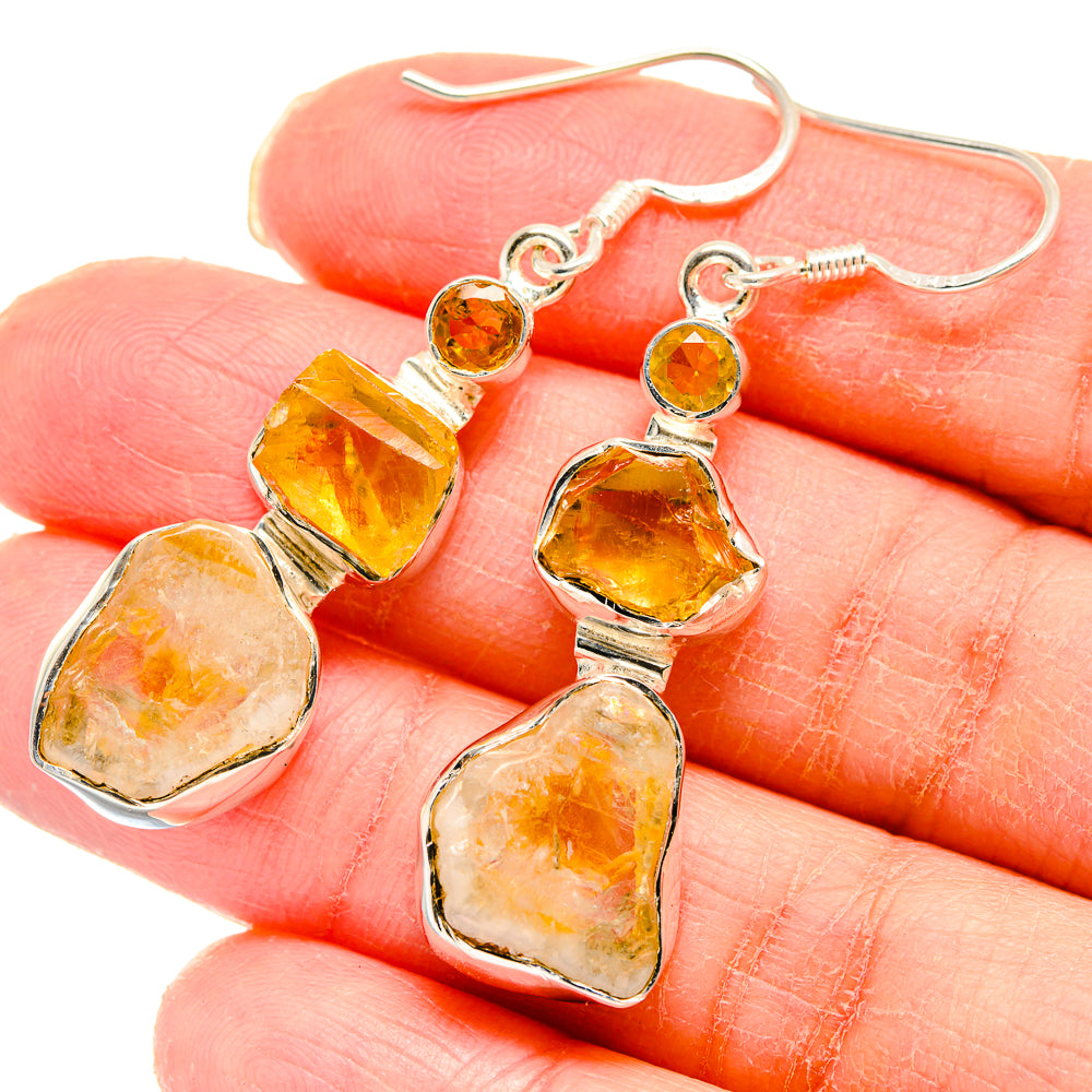 Citrine Earrings handcrafted by Anasilvercos - EARR422893