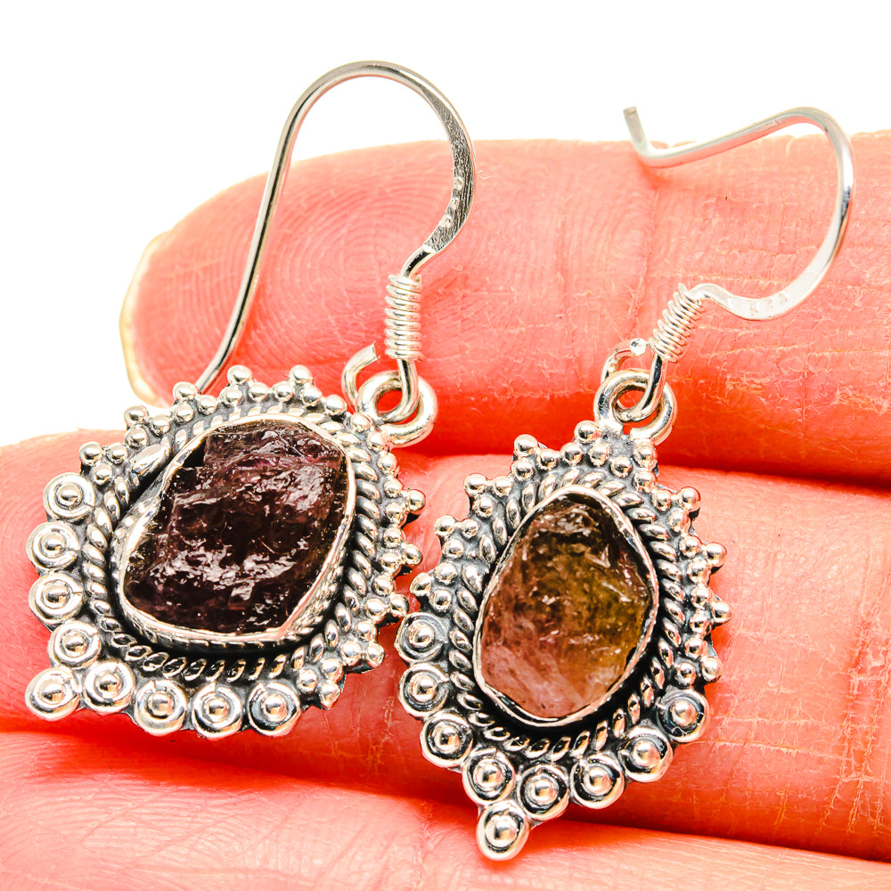 Garnet Earrings handcrafted by Anasilvercos - EARR422900