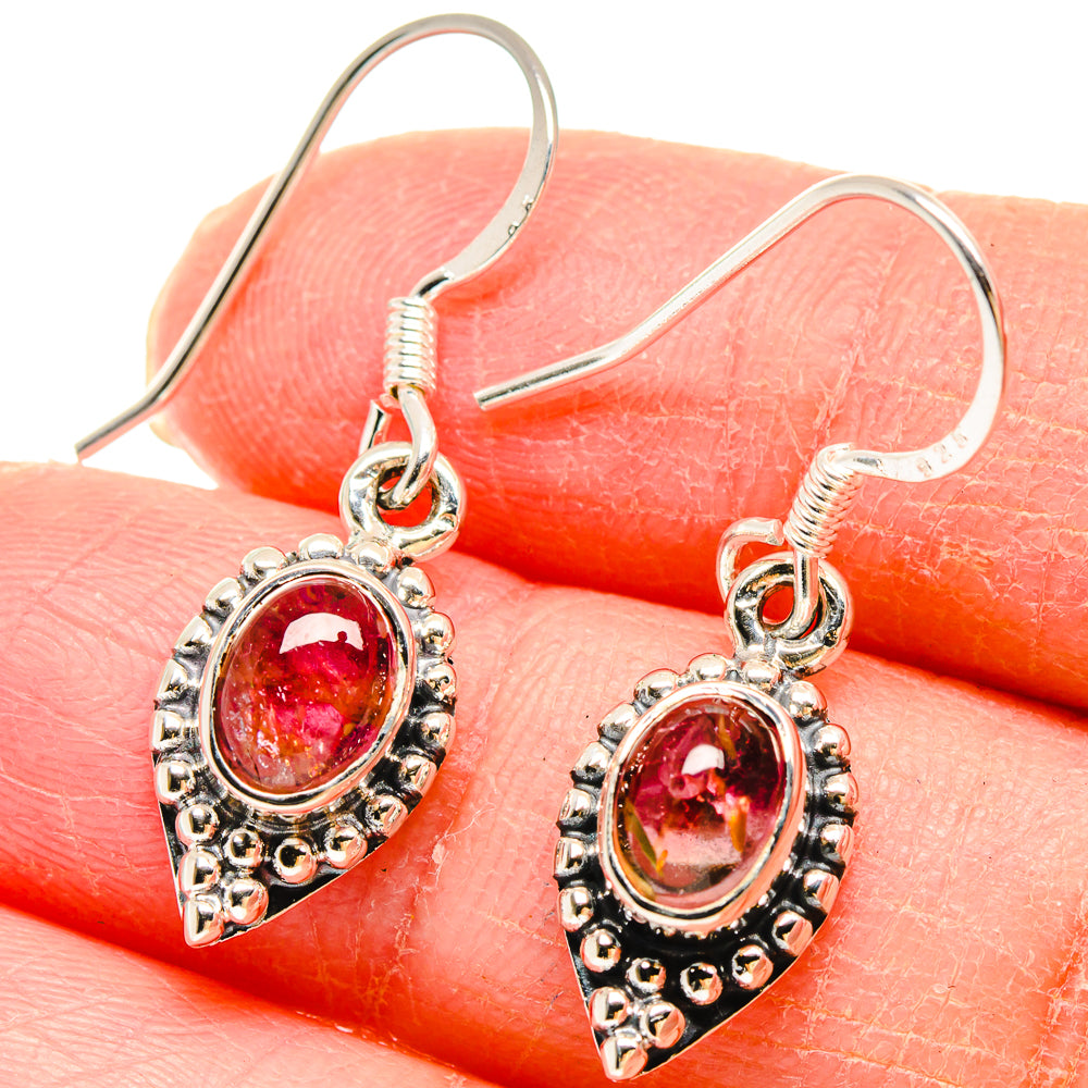 Pink Tourmaline Earrings handcrafted by Anasilvercos - EARR422903